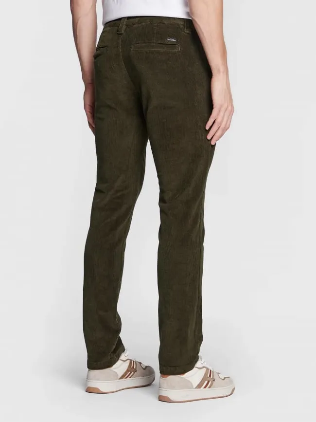 Pantalon effet velours vert homme - Blend | wimod