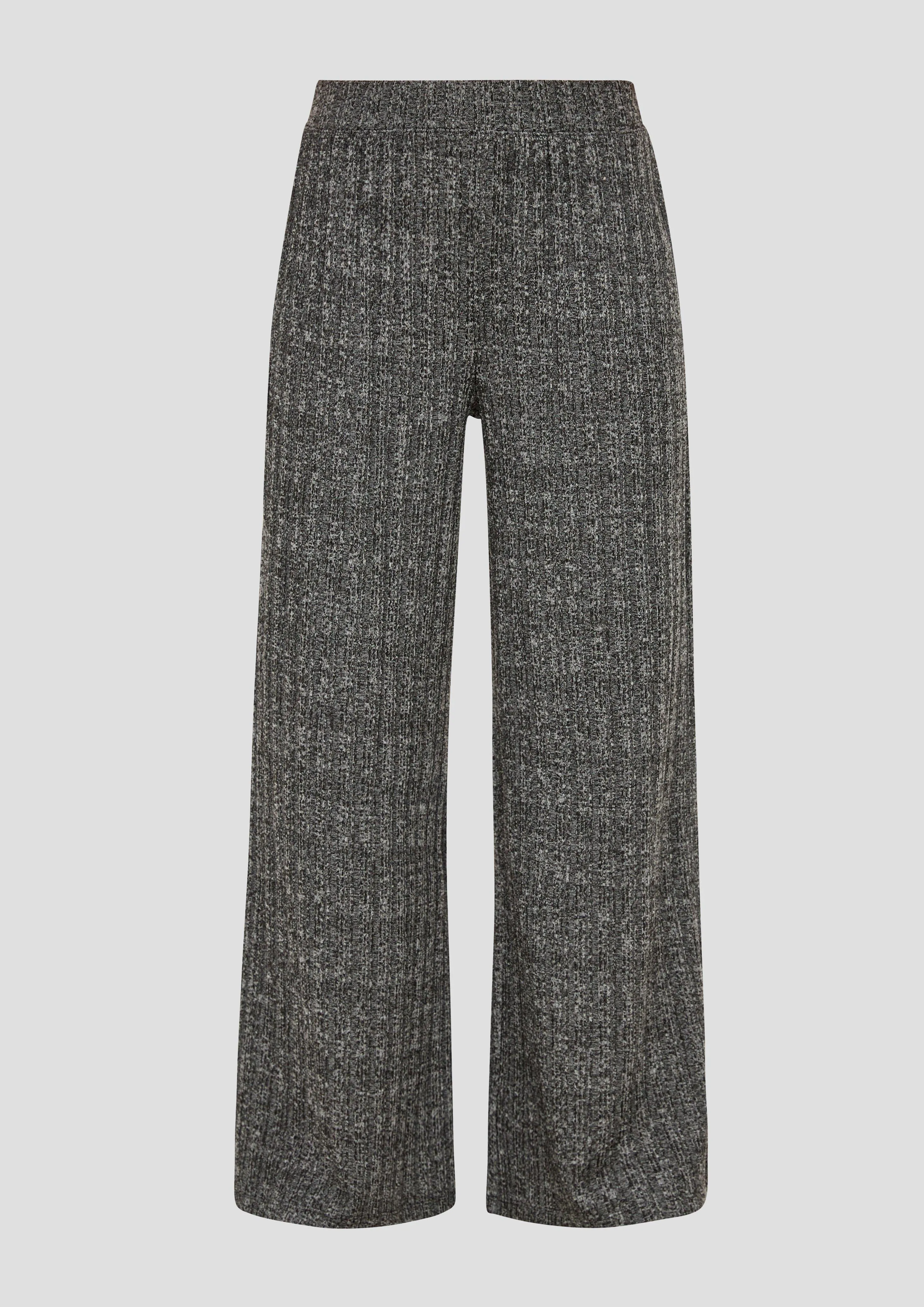 Pantalon en toile de texture côtelée