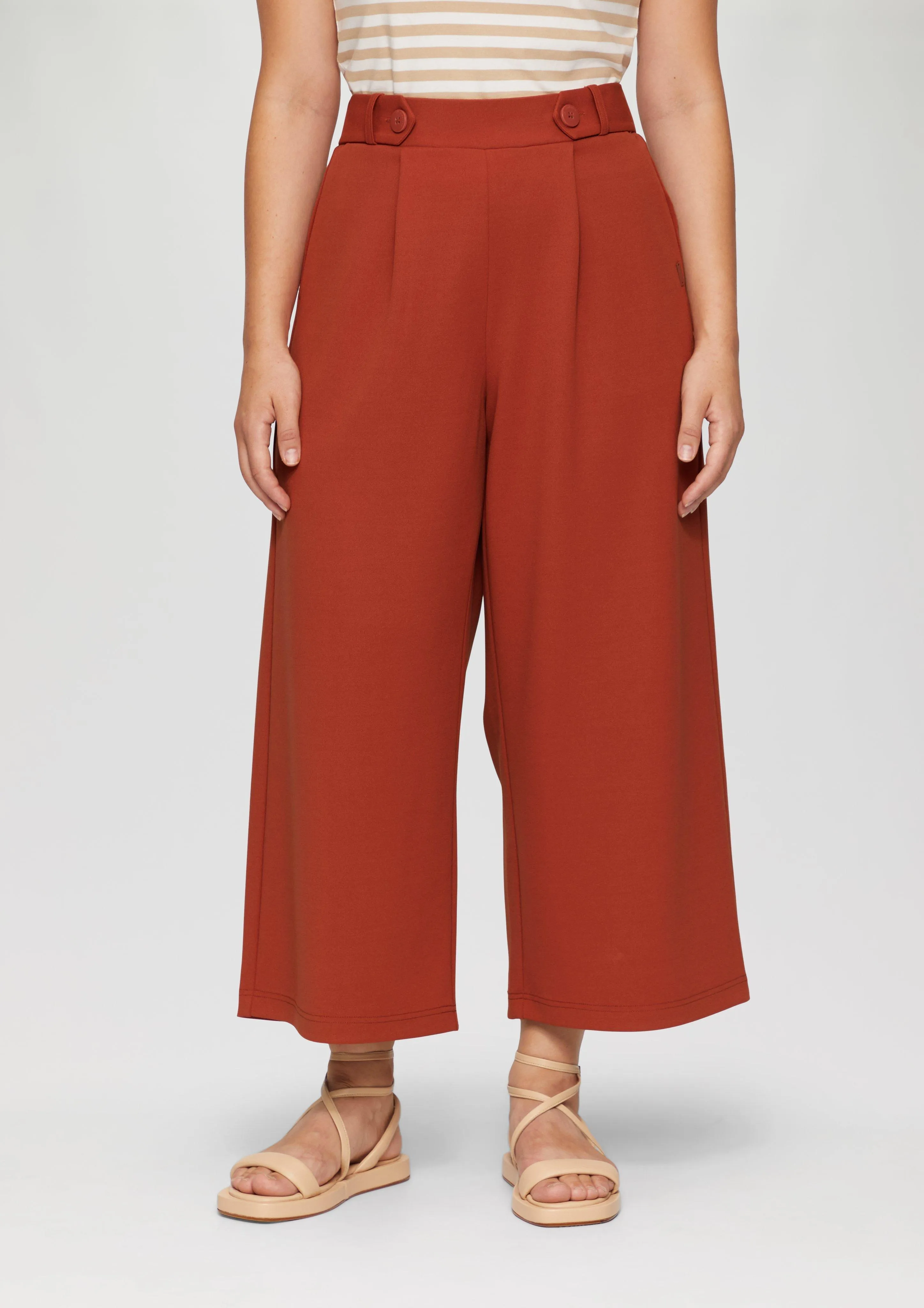 Pantalon extensible Wide Leg en crêpe