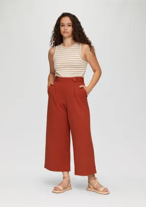 Pantalon extensible Wide Leg en crêpe