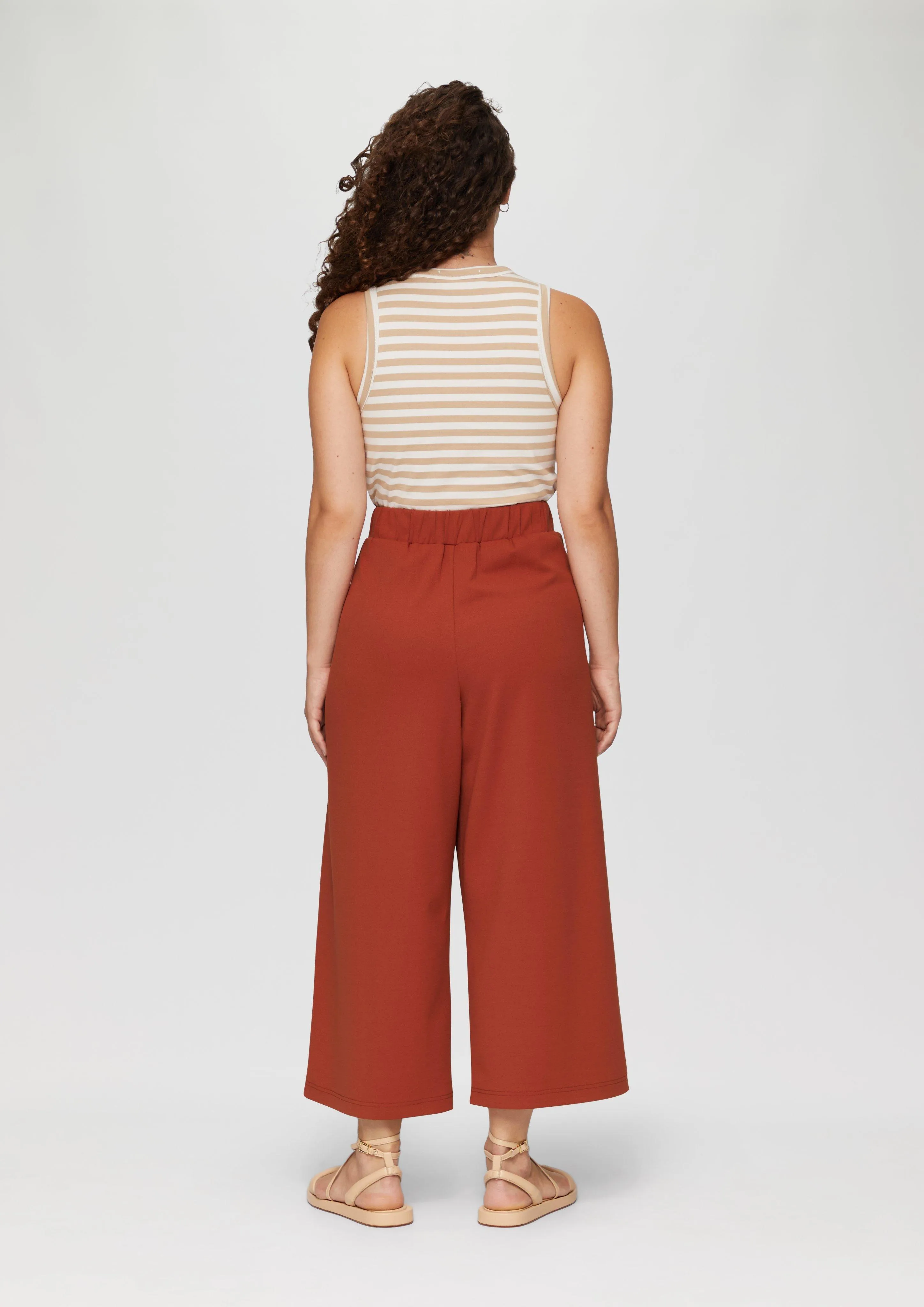 Pantalon extensible Wide Leg en crêpe