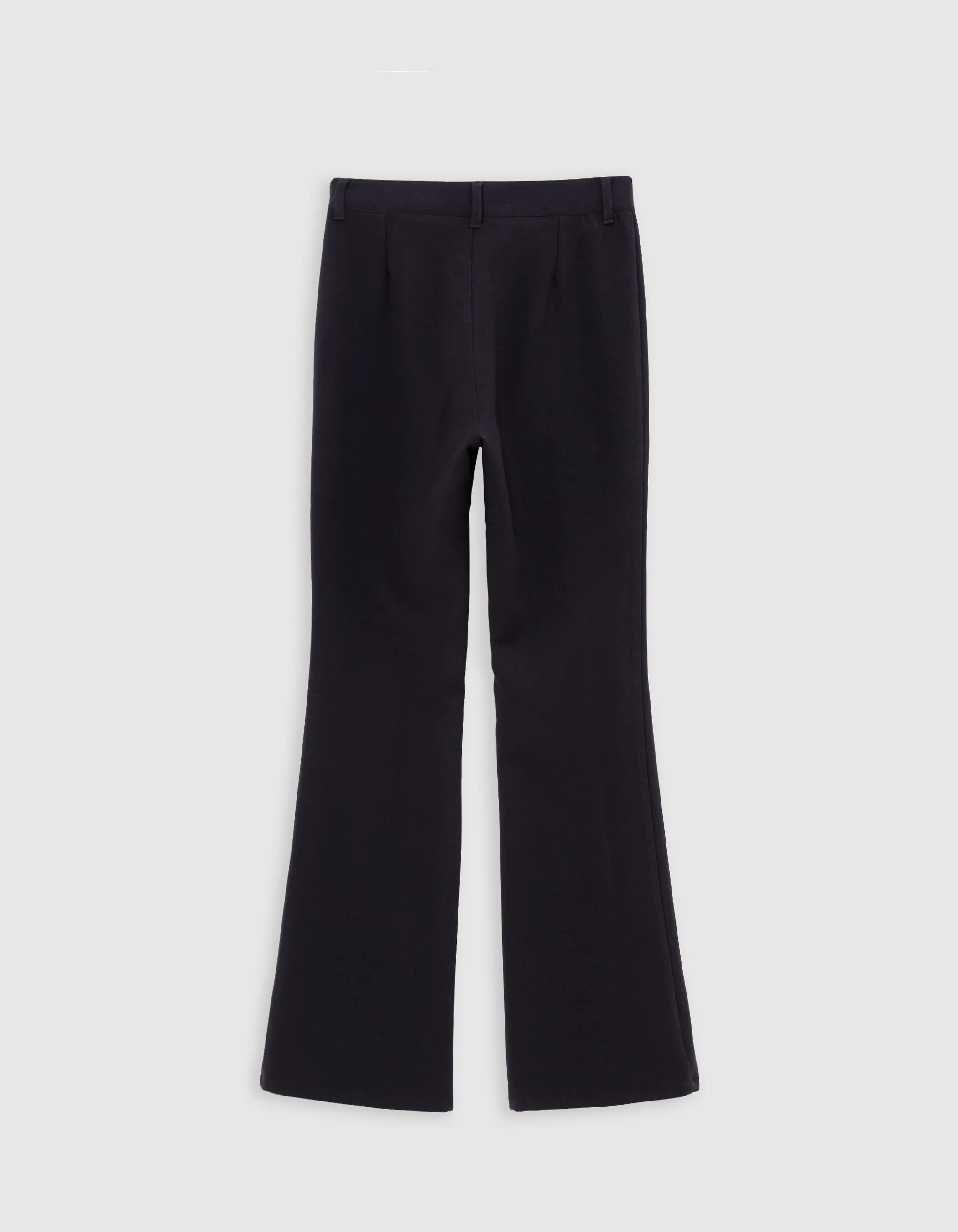 Pantalon FLARE noir avec plis-nervures fille