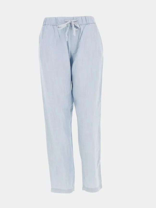 Pantalon fluide ample bleu femme - Sun Valley | wimod