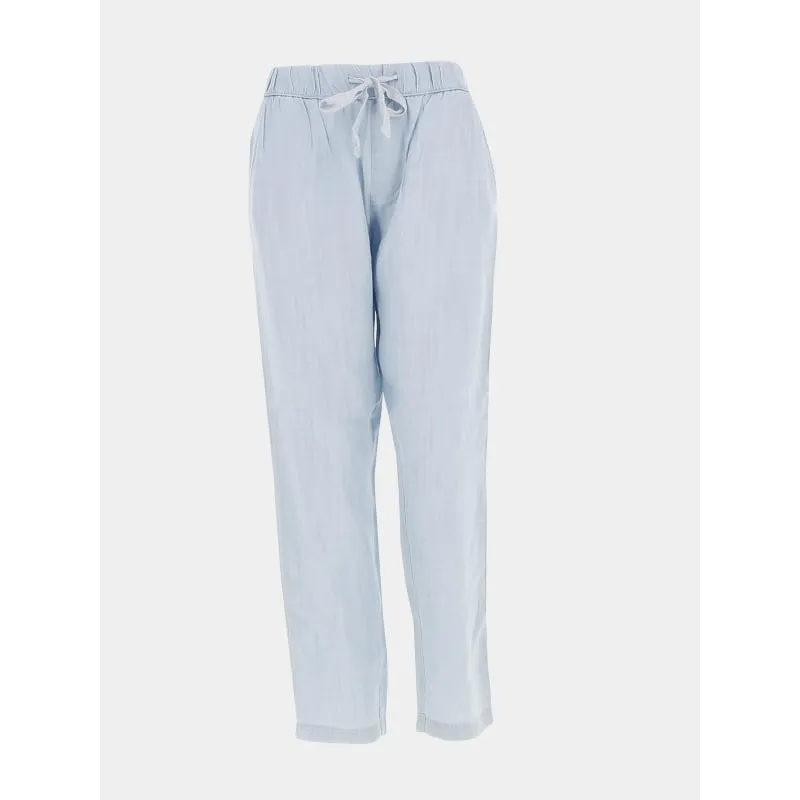 Pantalon fluide ample bleu femme - Sun Valley | wimod