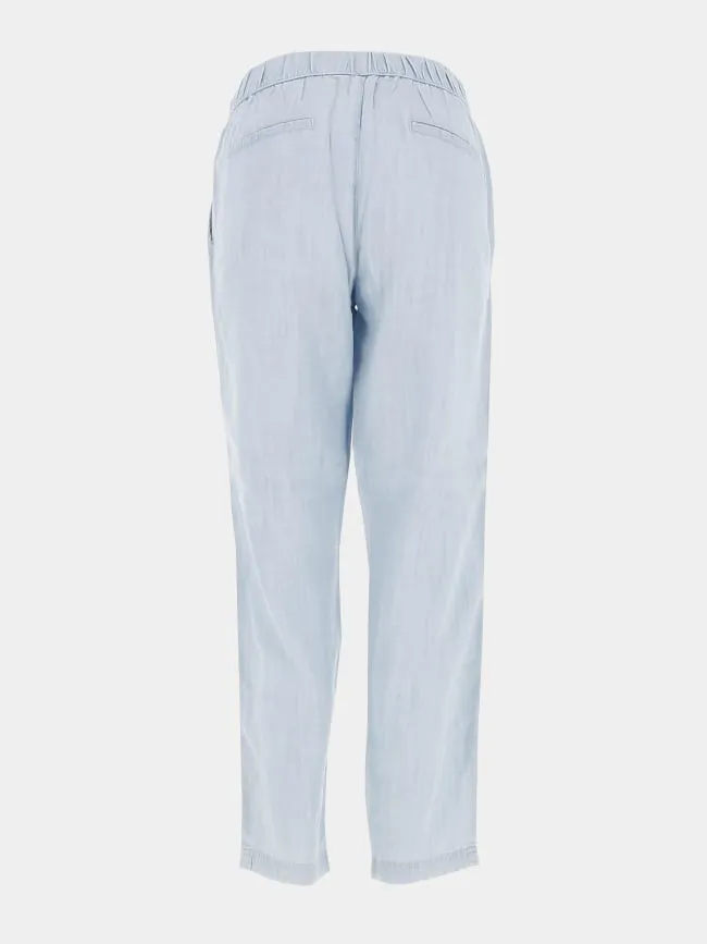 Pantalon fluide ample bleu femme - Sun Valley | wimod