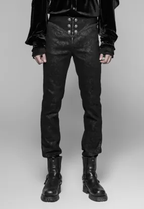 Pantalon gothique victorien homme PUNK RAVE en tissu brocarde