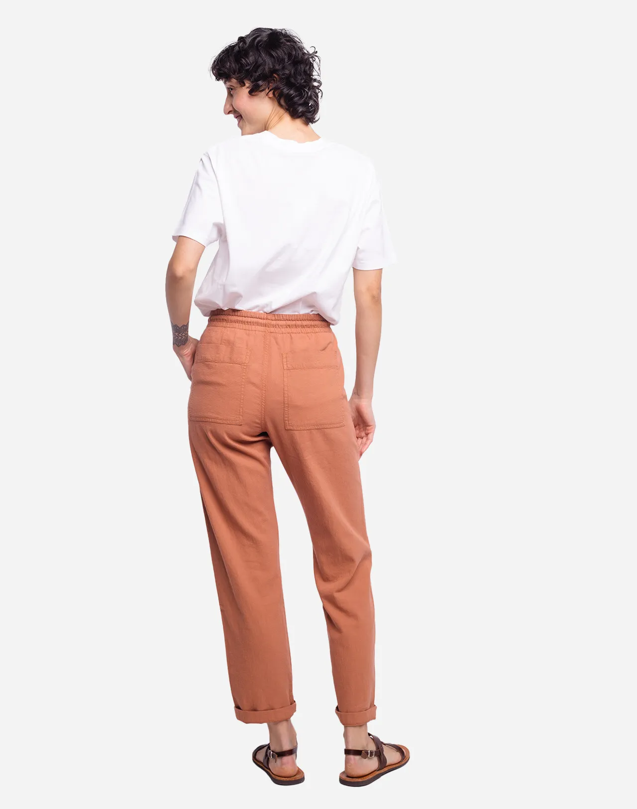 Pantalon Hatha terre de Sienne Taille 26 US Couleurs Brique