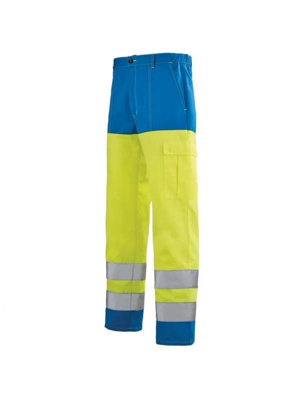 Pantalon Haute visibilité jaune fluo hivi et bleu bugatti A.Lafont