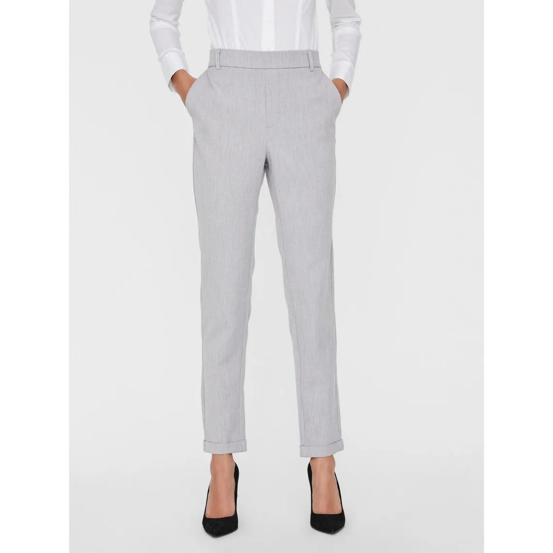 Pantalon Regular Fit Taille moyenne gris Emma | 3 Suisses