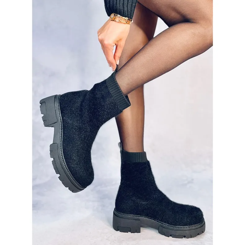 Roanna Bottines chaussettes noires le noir