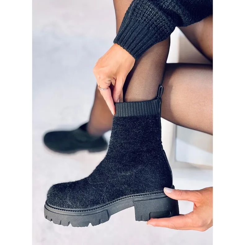 Roanna Bottines chaussettes noires le noir