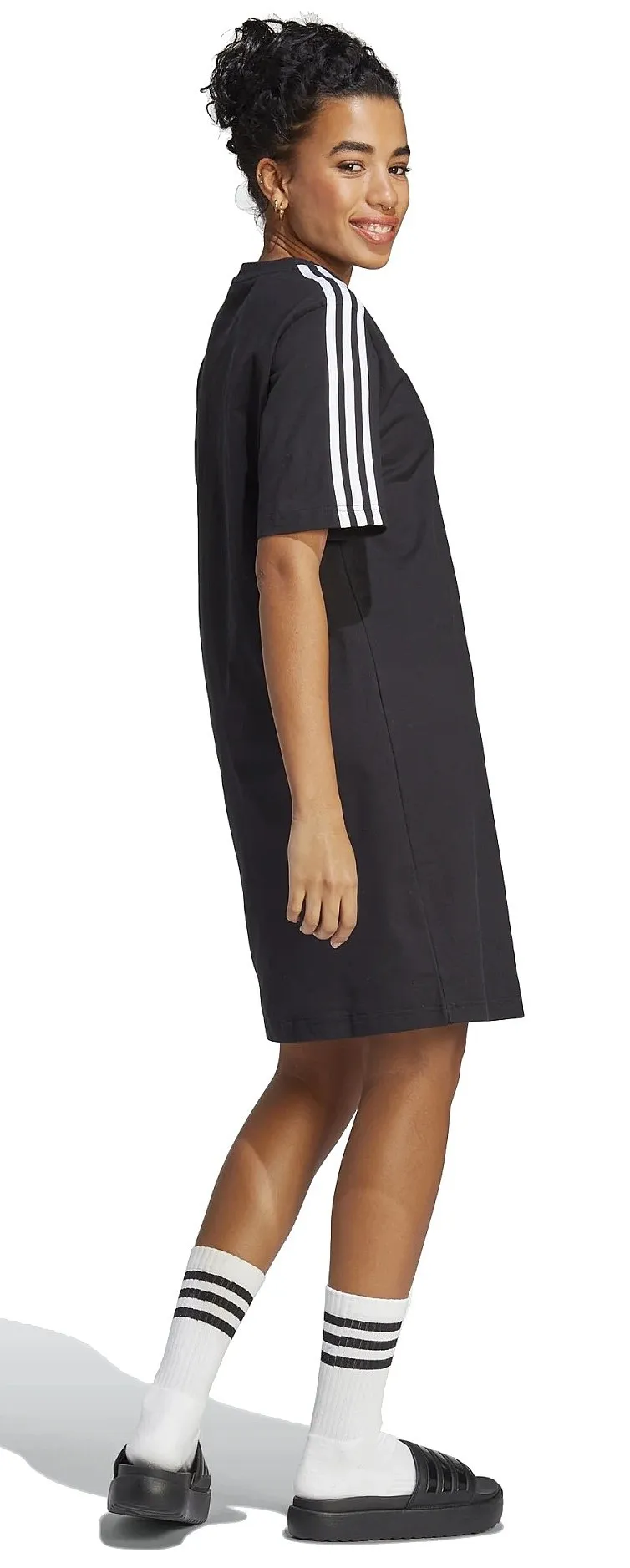 robe adidas Performance Essentials 3 Stripes Boyfriend - Black - women´s