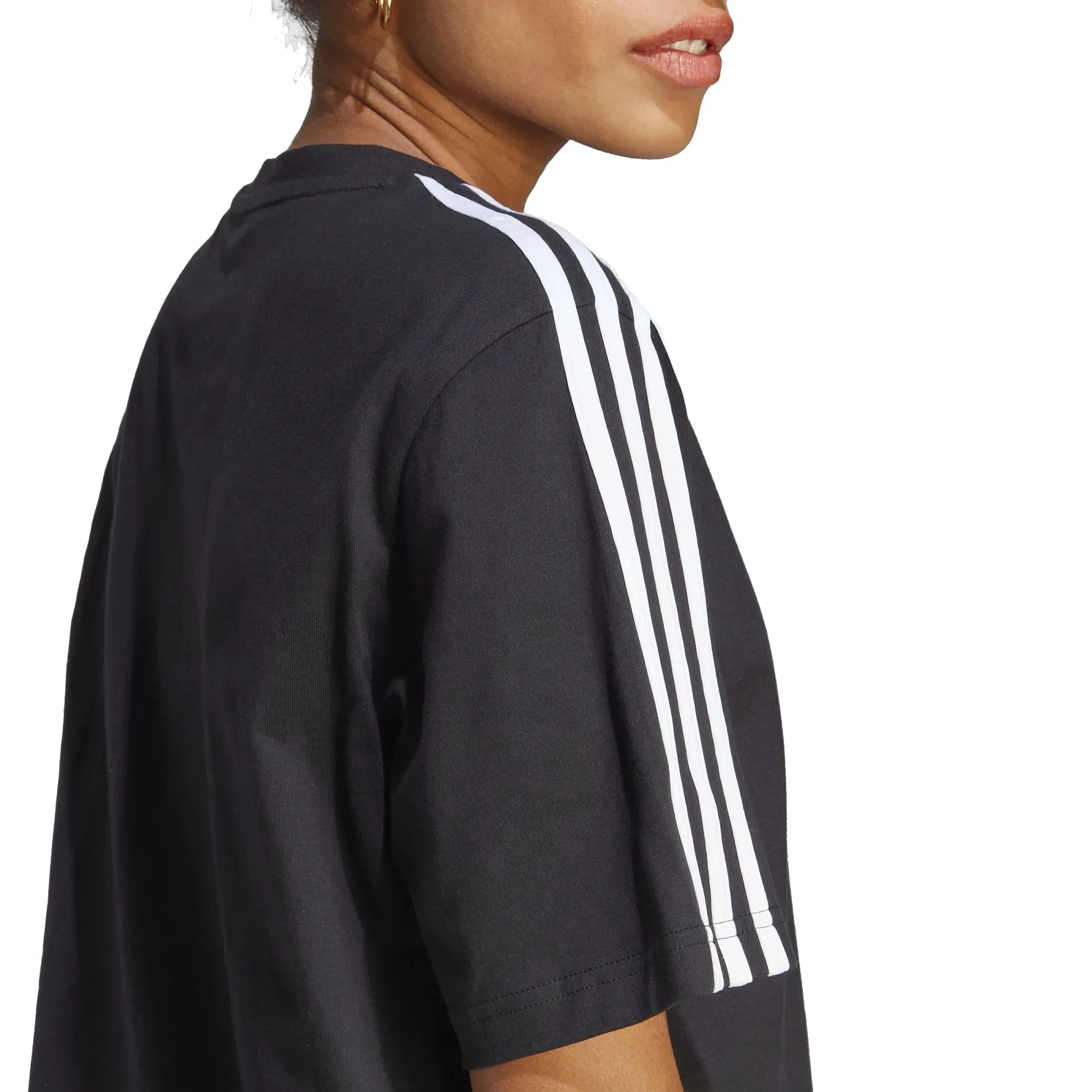 robe adidas Performance Essentials 3 Stripes Boyfriend - Black - women´s