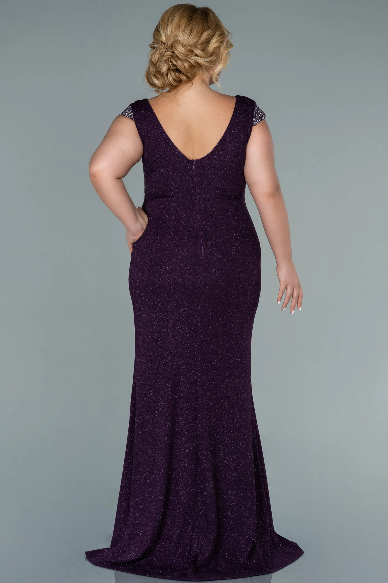 Robe de Soirée Grande Taille Longue Noir ABU2438