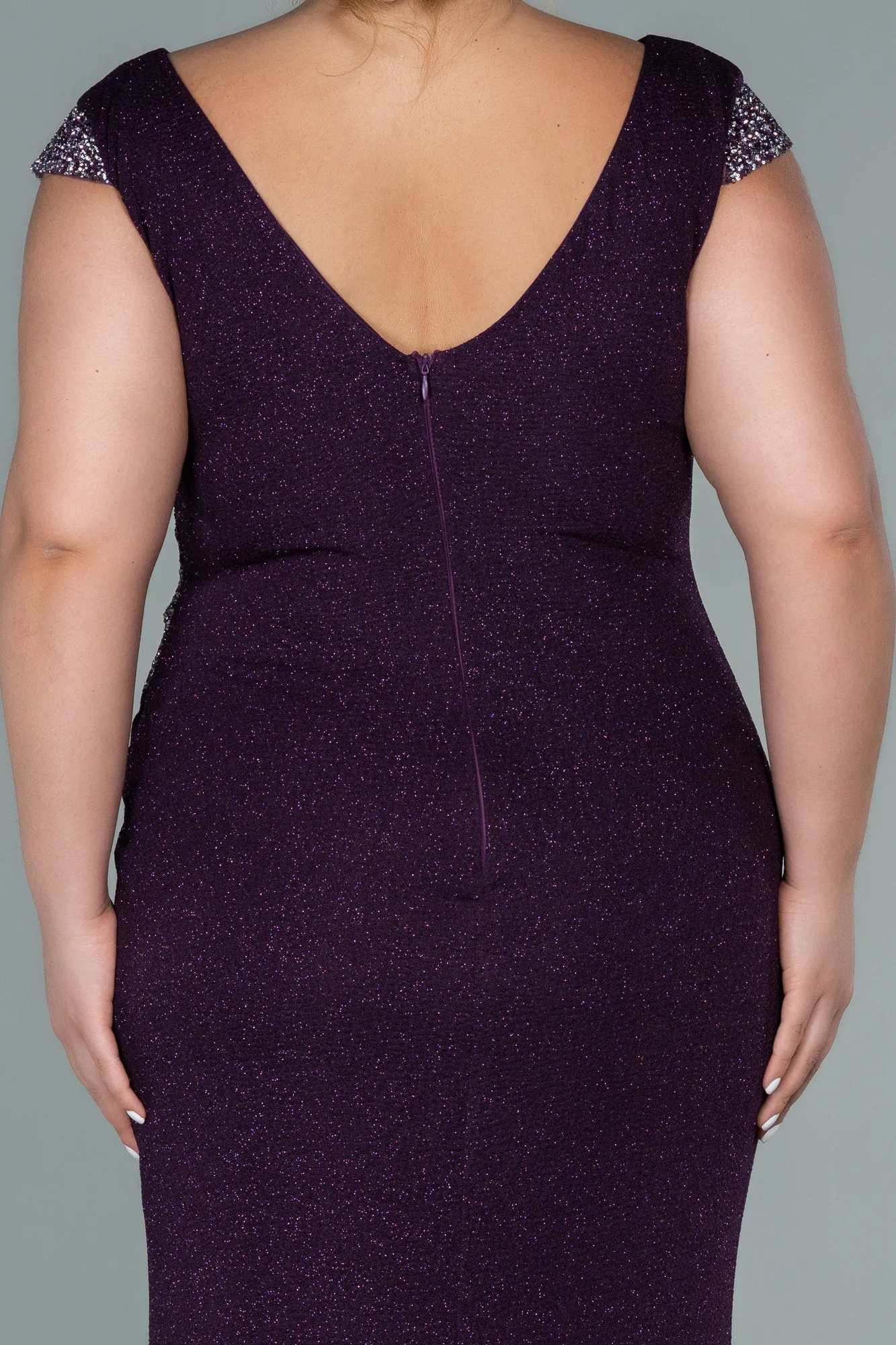 Robe de Soirée Grande Taille Longue Noir ABU2438