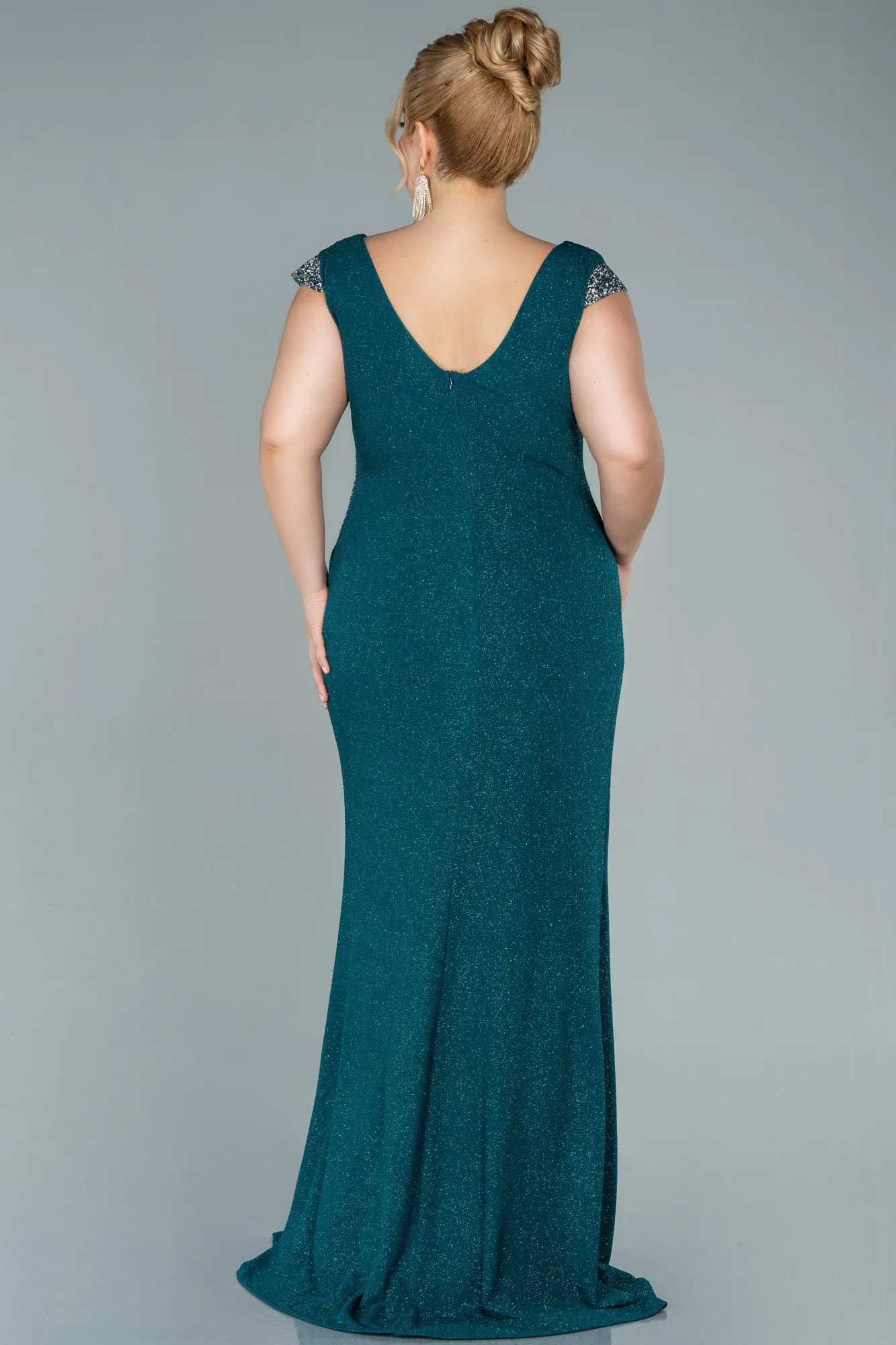 Robe de Soirée Grande Taille Longue Noir ABU2438