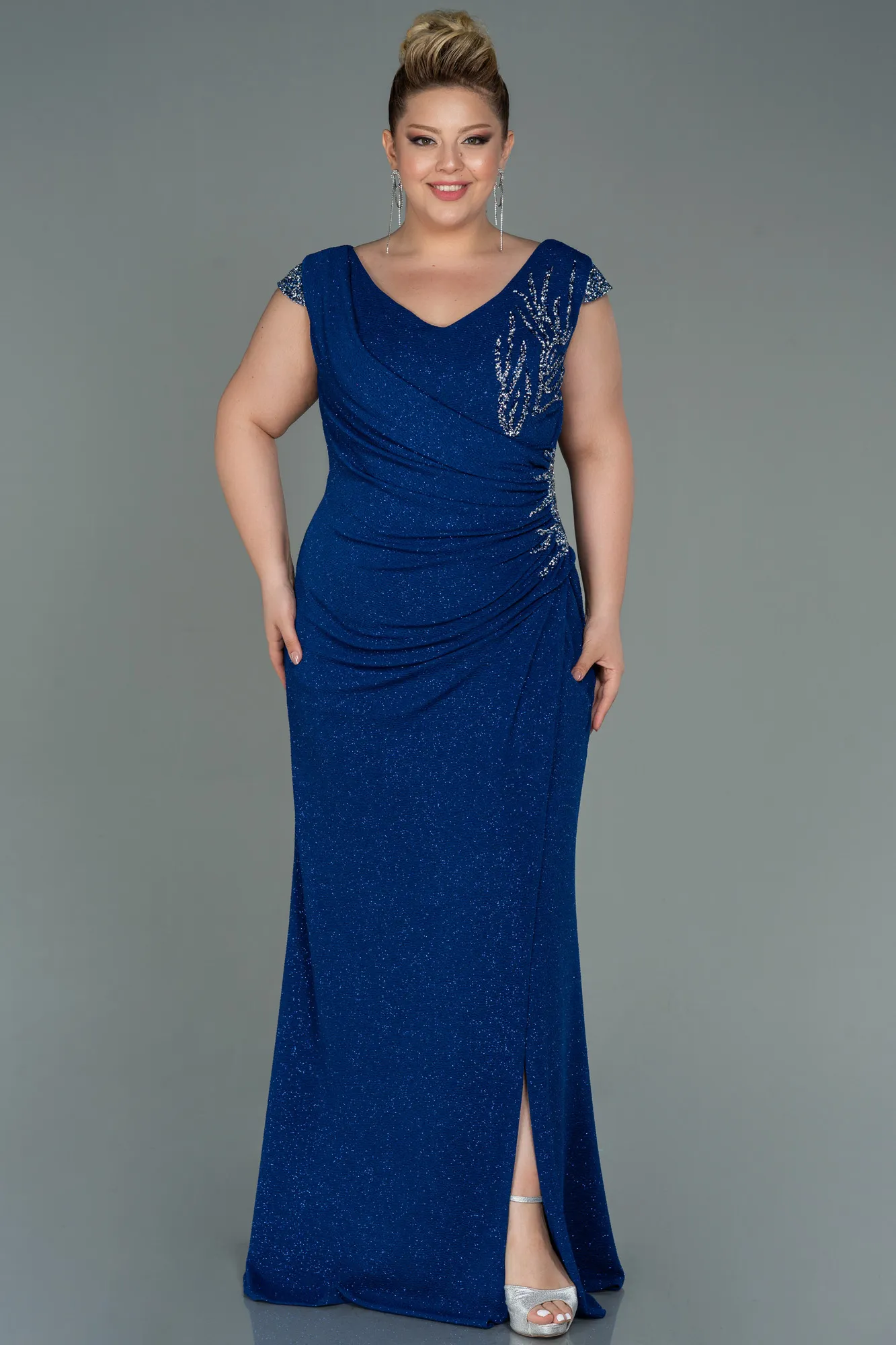 Robe de Soirée Grande Taille Longue Noir ABU2438