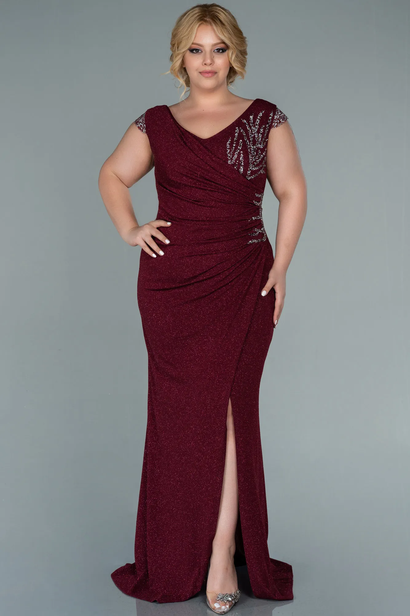 Robe de Soirée Grande Taille Longue Noir ABU2438