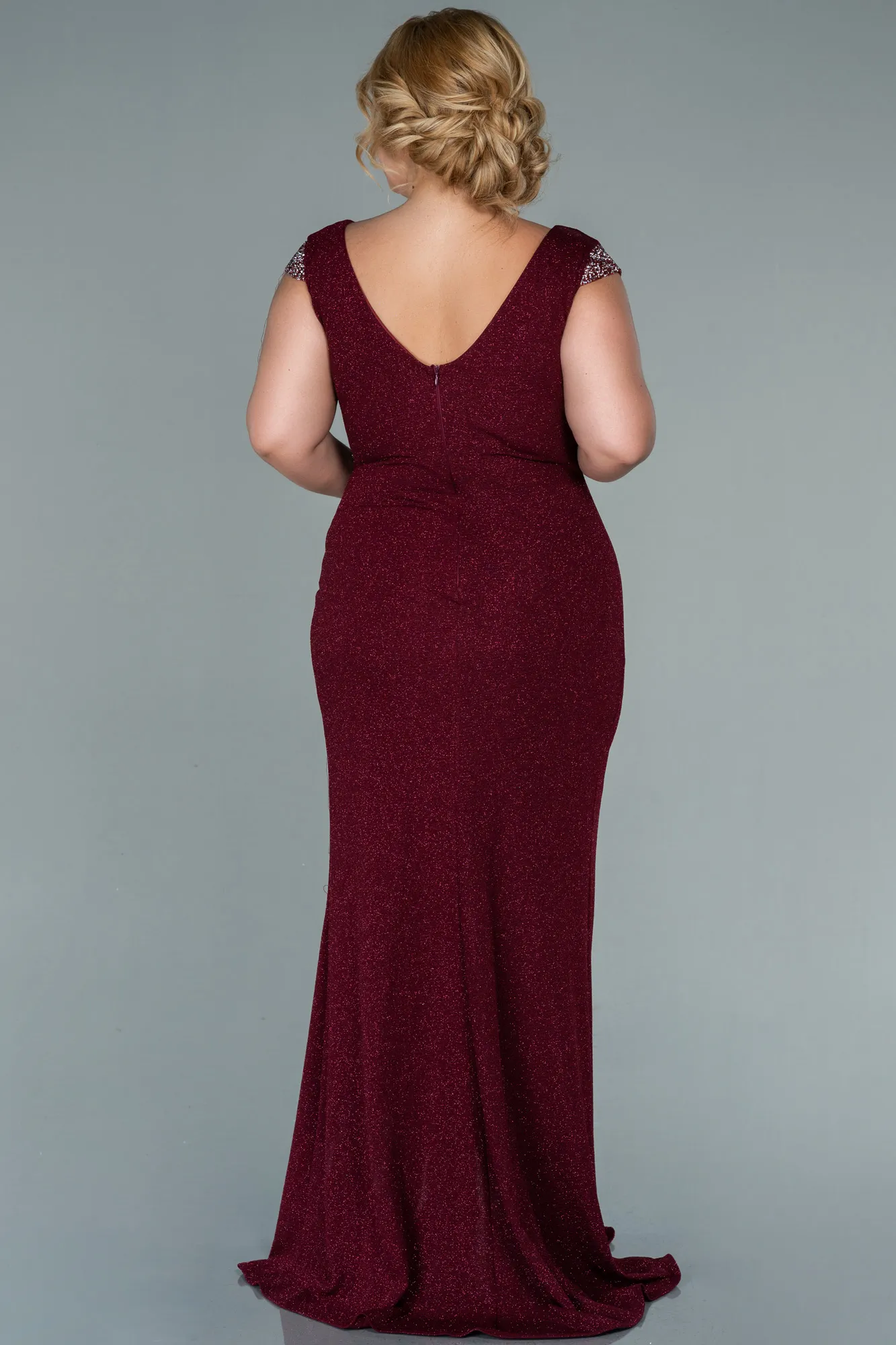 Robe de Soirée Grande Taille Longue Noir ABU2438