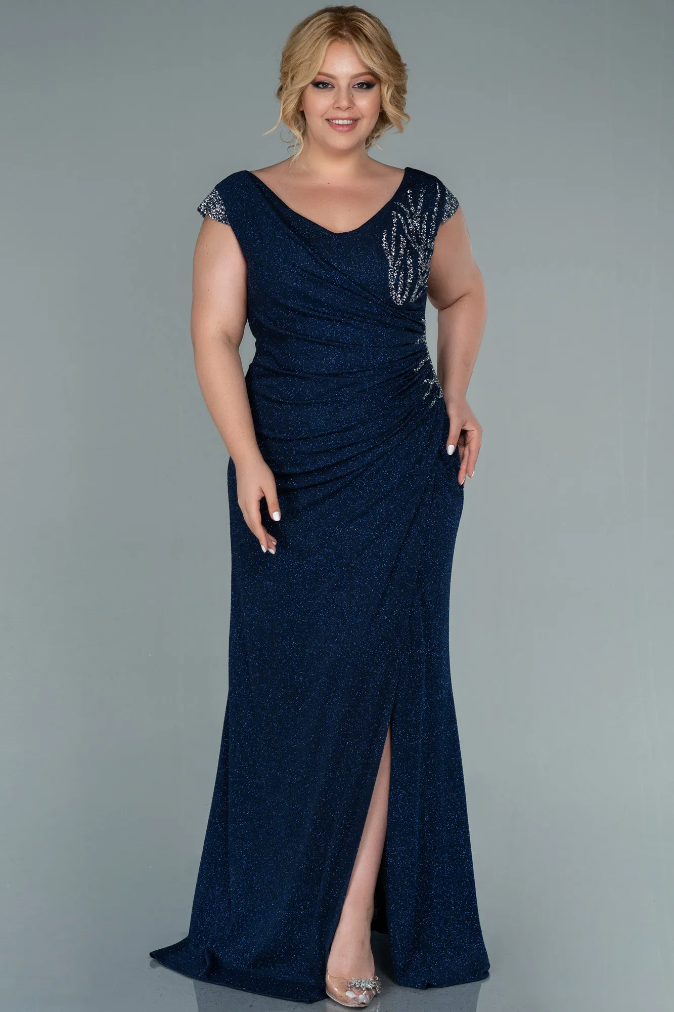 Robe de Soirée Grande Taille Longue Noir ABU2438