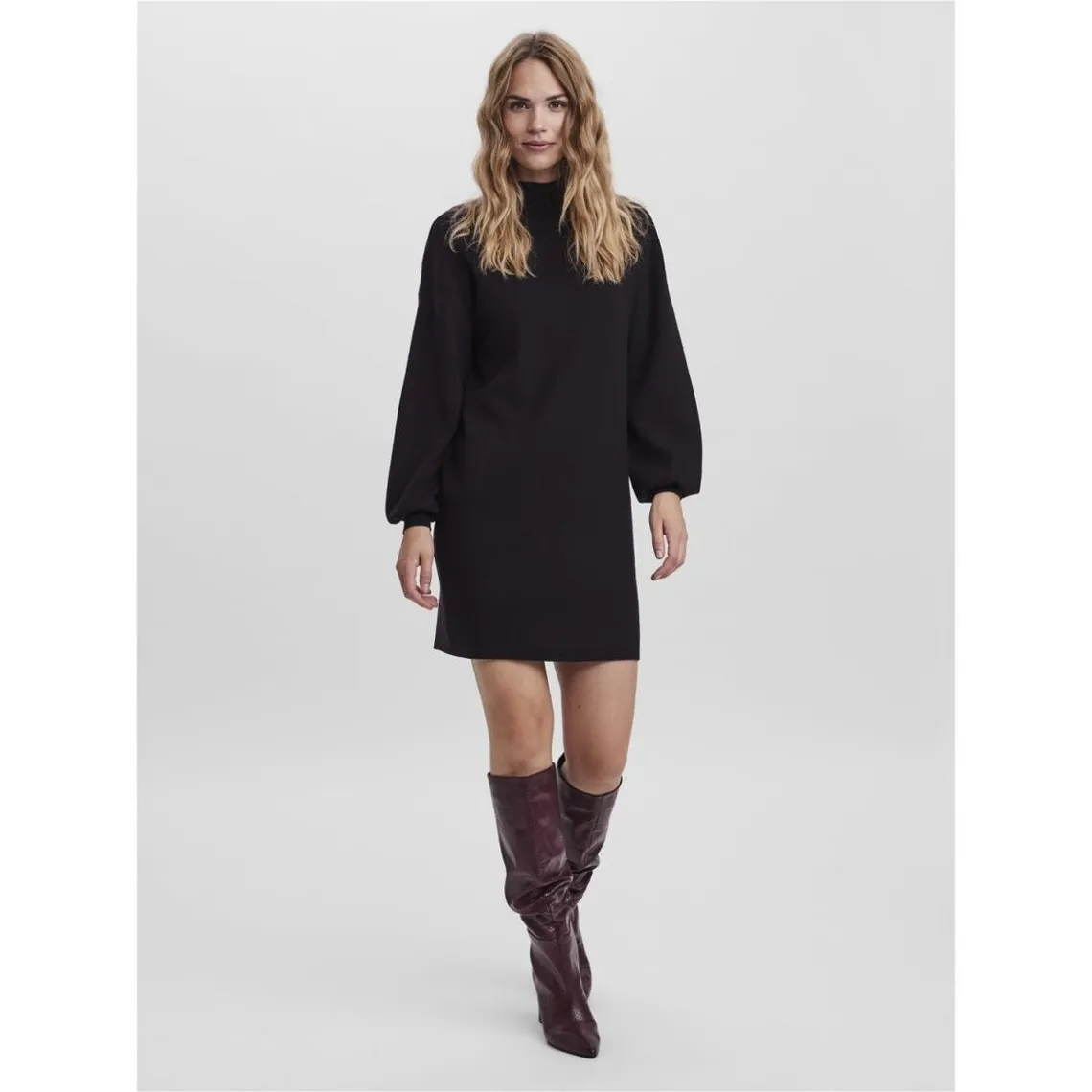 Robe en maille loose fit noir | 3 Suisses