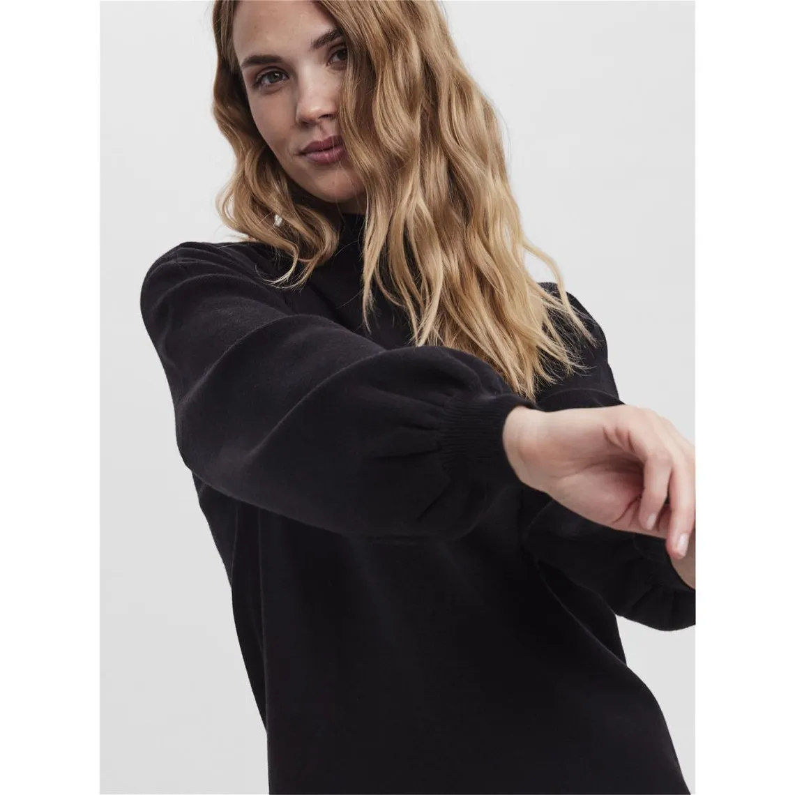 Robe en maille loose fit noir | 3 Suisses