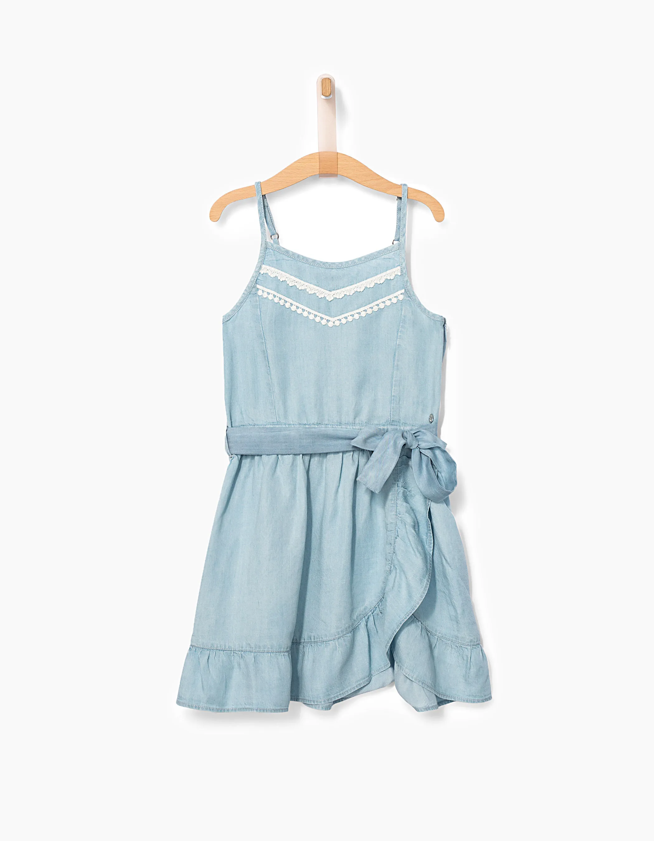 Robe fluide blue bleach en Tencel© fille