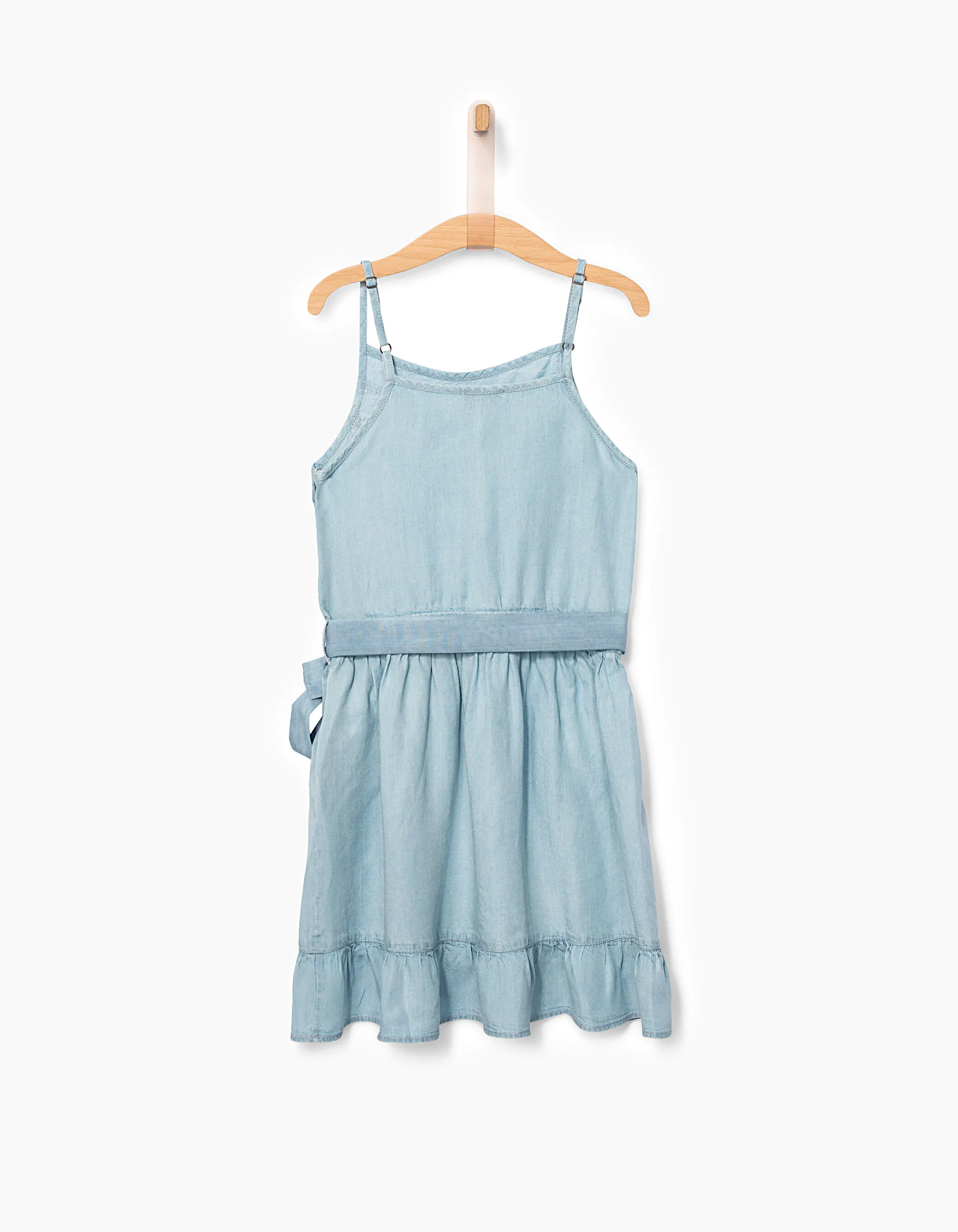 Robe fluide blue bleach en Tencel© fille