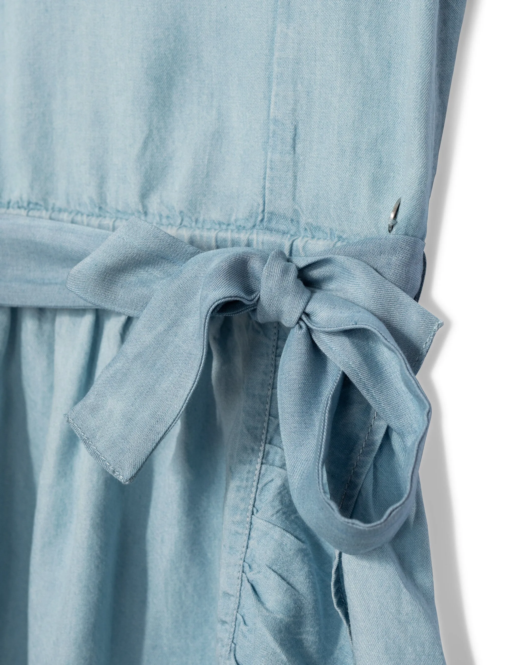 Robe fluide blue bleach en Tencel© fille