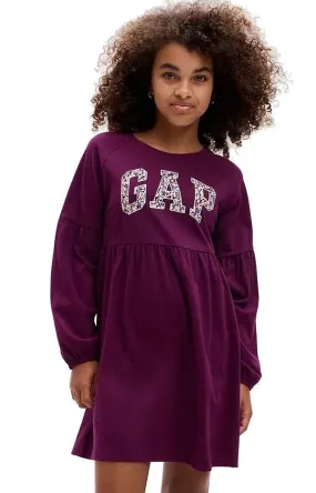 robe GAP V-Frch Logo LS - Beach Plum - girl´s