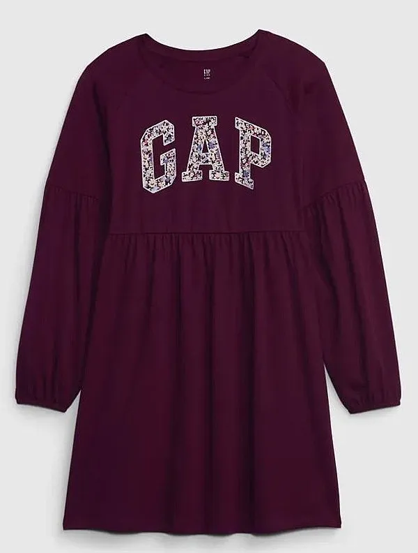 robe GAP V-Frch Logo LS - Beach Plum - girl´s