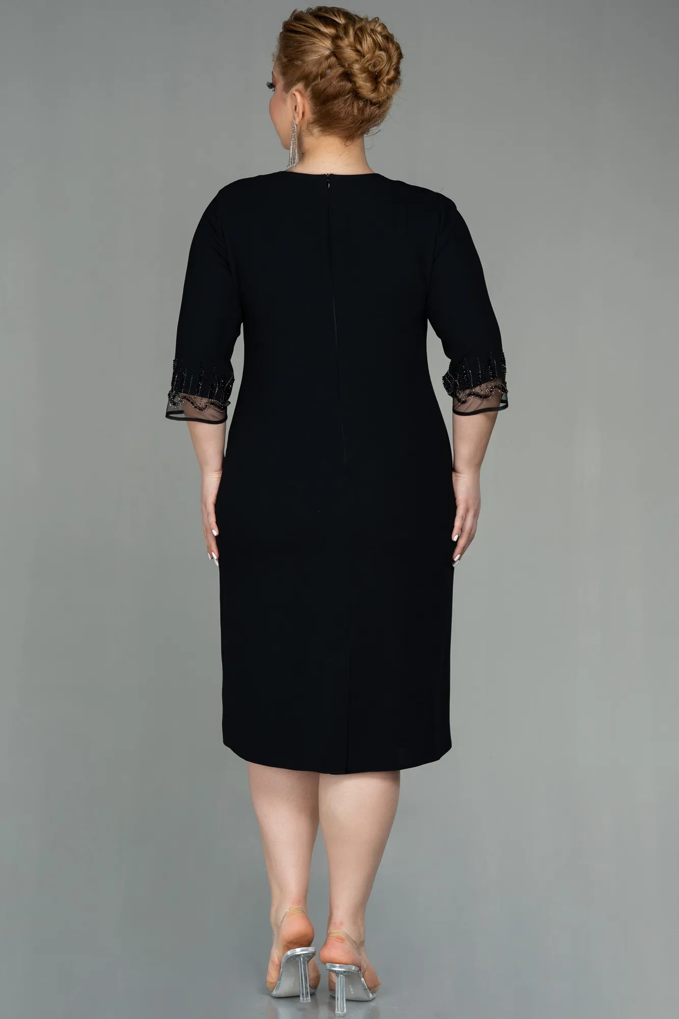 Robe Grande Taille Midi Violet ABK1622