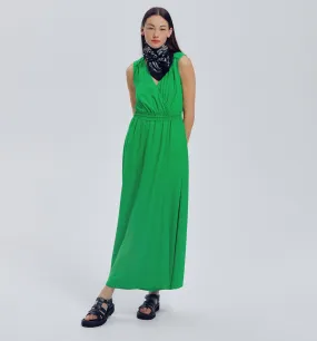 Robe longue unie Femme - Vert