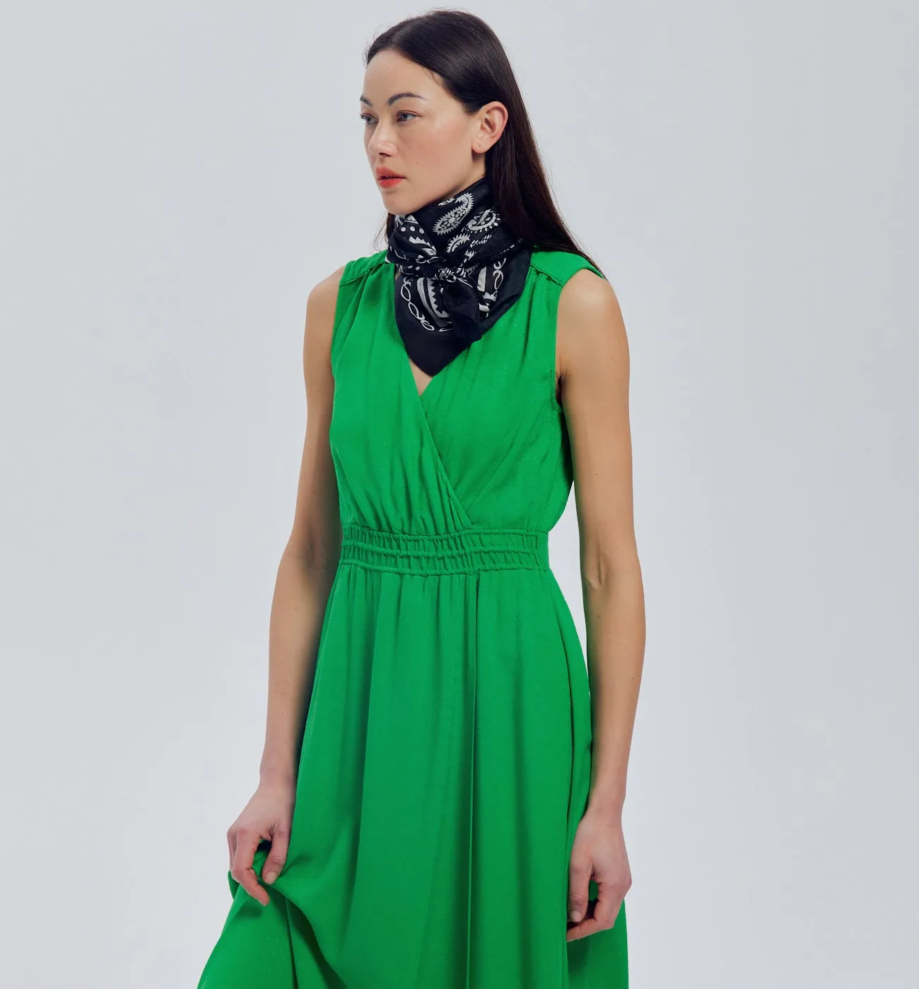 Robe longue unie Femme - Vert