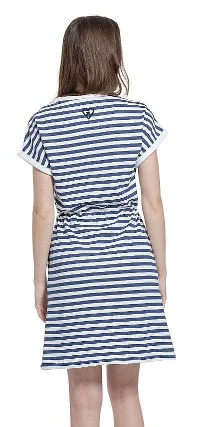 robe Meatfly Lotie - Blue Stripes - women´s