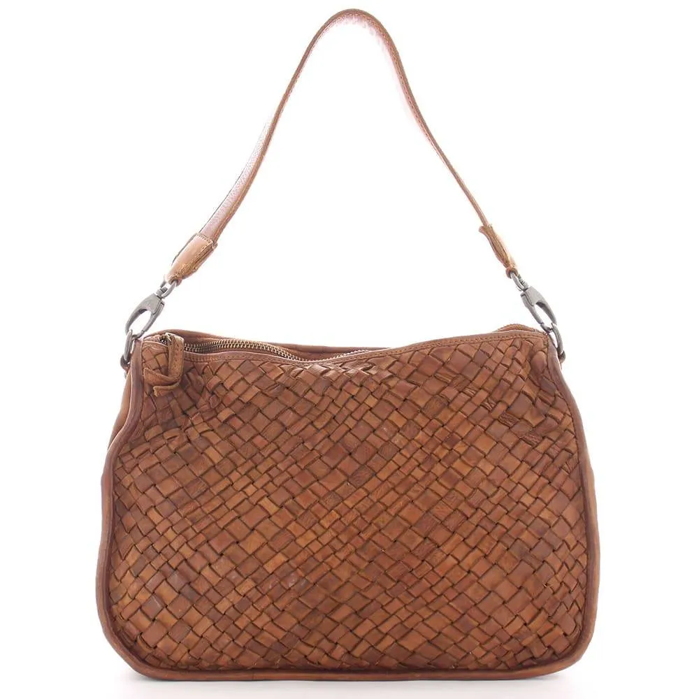 Sac Besace Gianni Conti en Cuir Effet Tressé 4153364