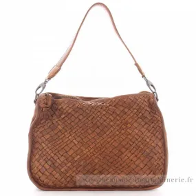 Sac Besace Gianni Conti en Cuir Effet Tressé 4153364