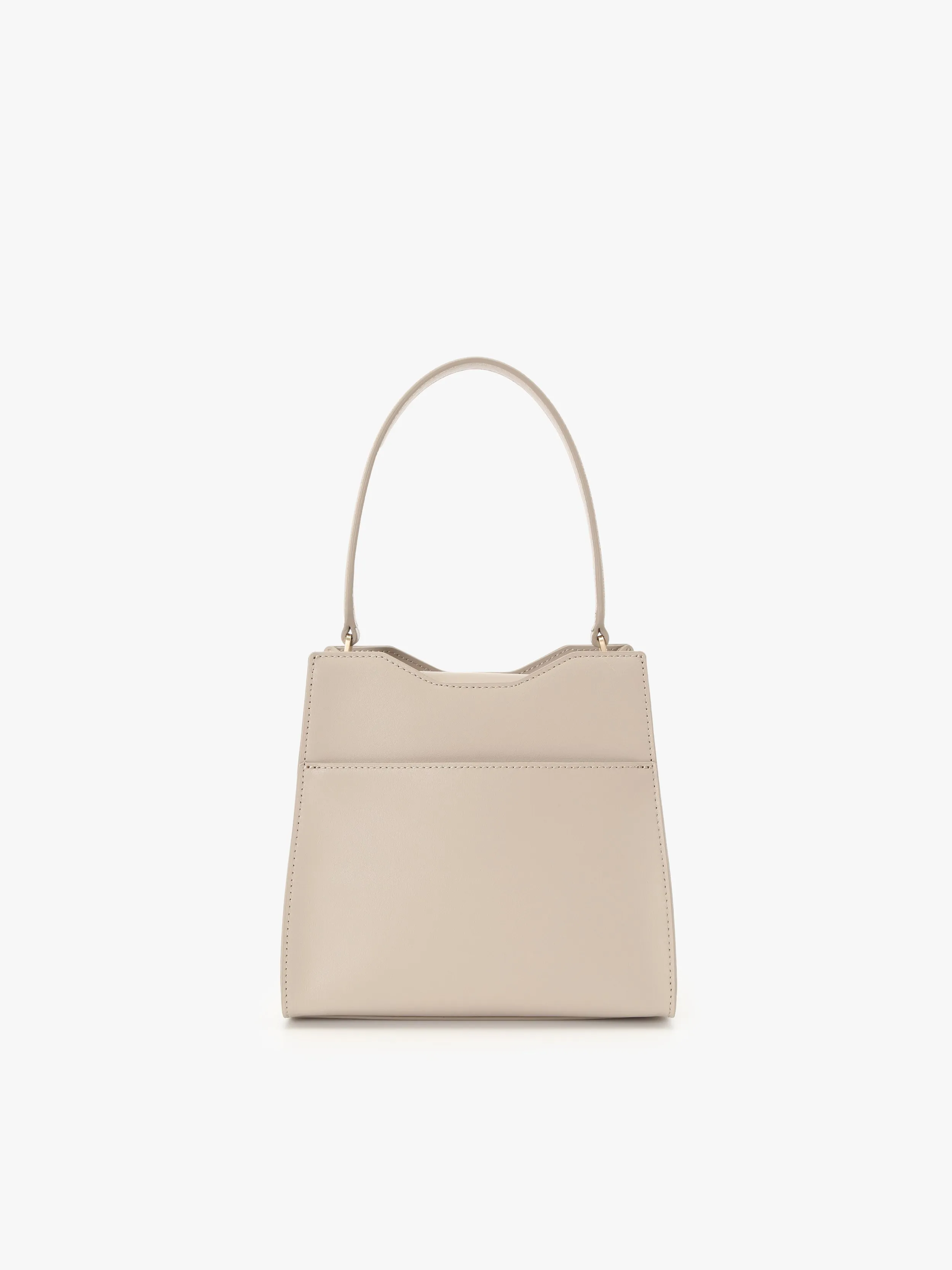 sac en cuir sérigraphié "b." beige sahara