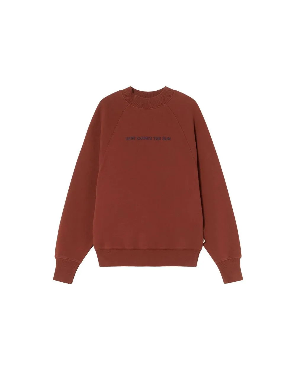 Sweat en coton bio | marron "here comes the sun coffee fantine sweatshirt - brown" femme