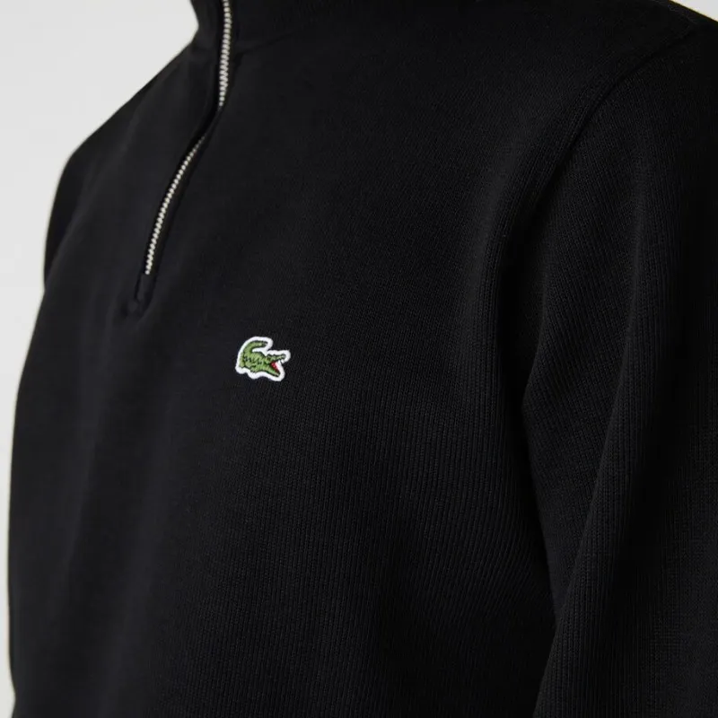 Sweatshirt col montant zippé en interlock