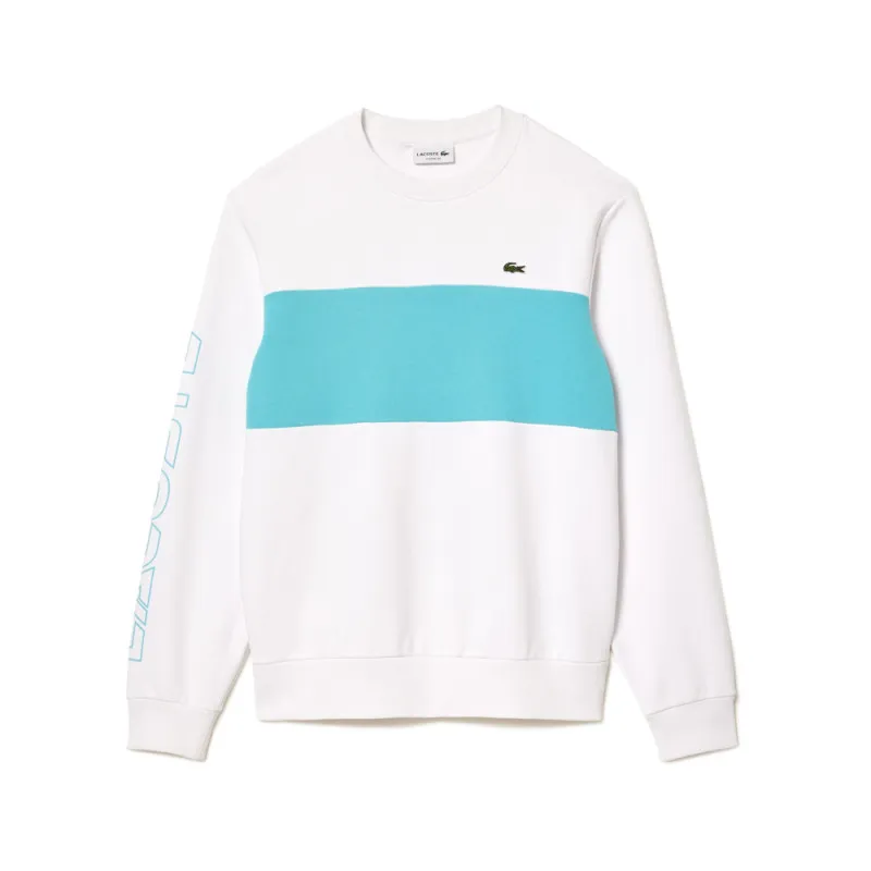 SWEATSHIRT COLOR-BLOCK LACOSTE CLASSIC FIT AVEC IMPRIMÉ 3D