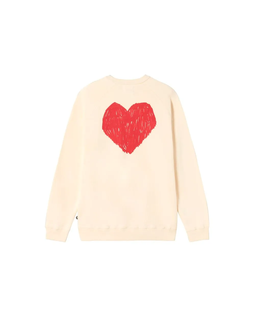 Sweatshirt en coton bio | écru "winter white heart " homme - Thinking Mu