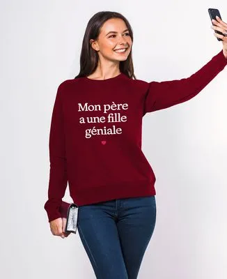 Sweatshirt enfant Mon père a une fille géniale