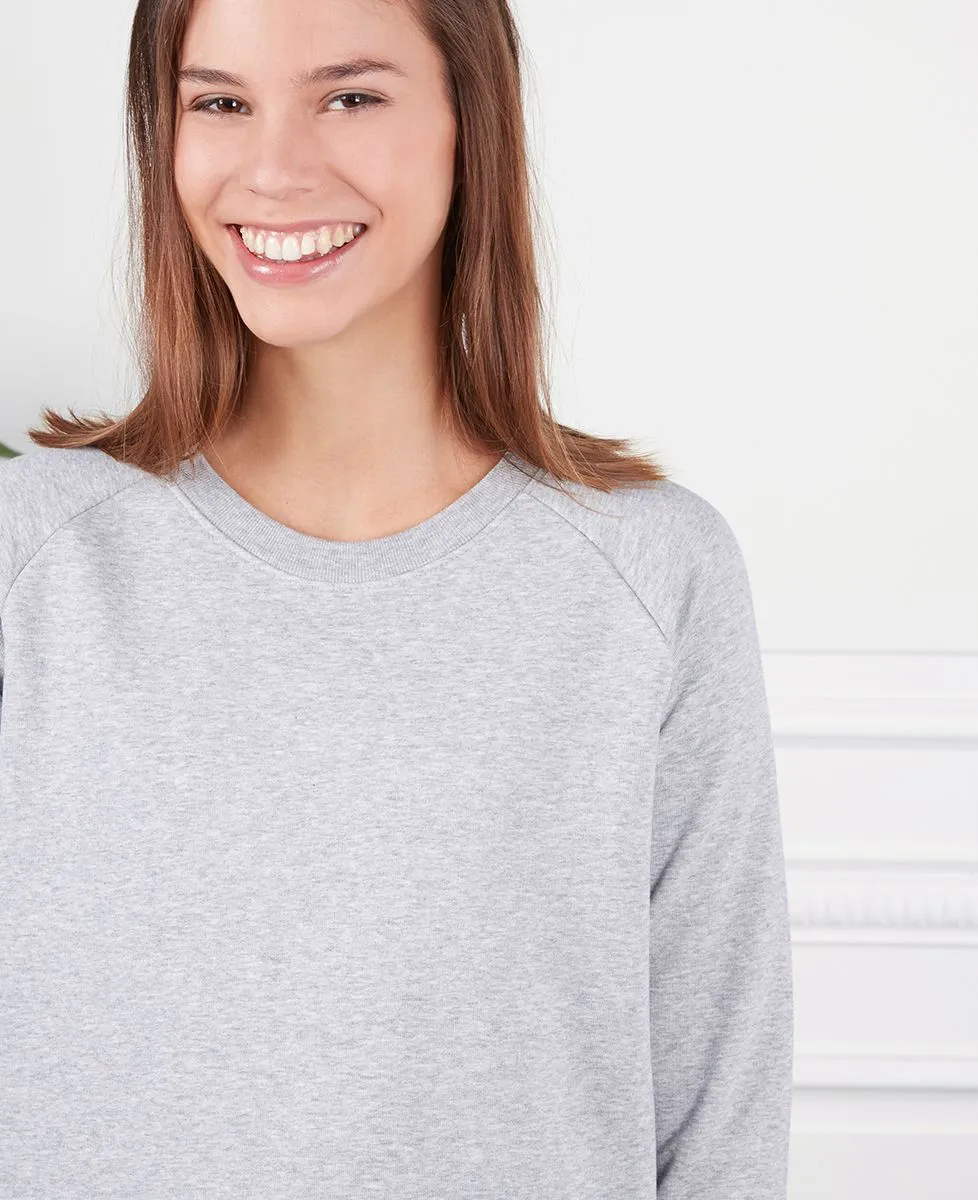 Sweatshirt femme Texte et picto brodés personnalisé