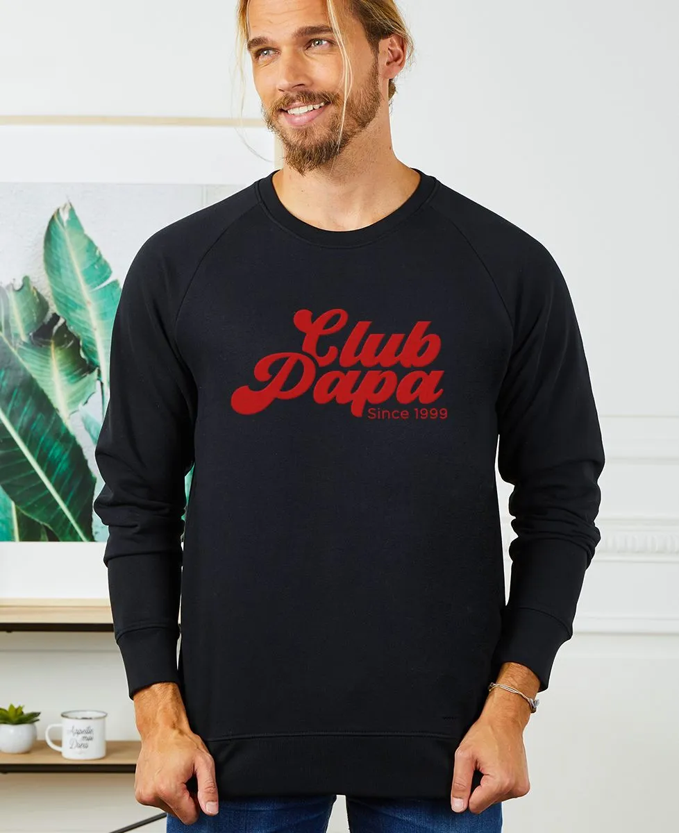 Sweatshirt homme Club Papa personnalisé (velours)