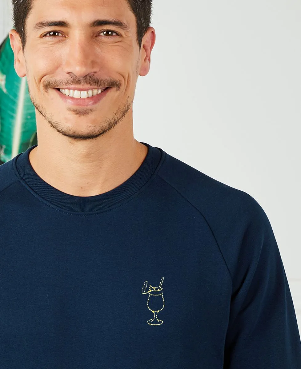 Sweatshirt homme Cocktail piña colada (brodé)