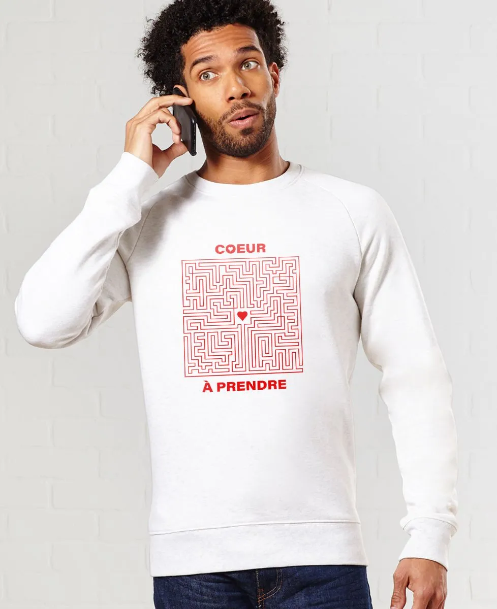 Sweatshirt homme Coeur à prendre Labyrinthe