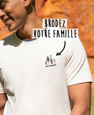 Sweatshirt homme Famille brodé personnalisé