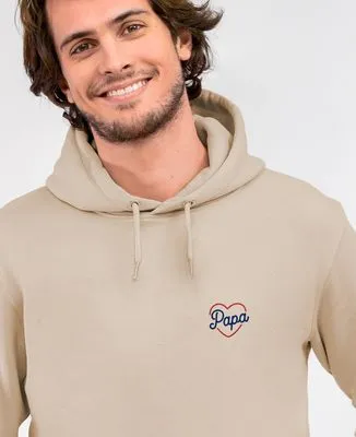 Sweatshirt homme Papa coeur (brodé)