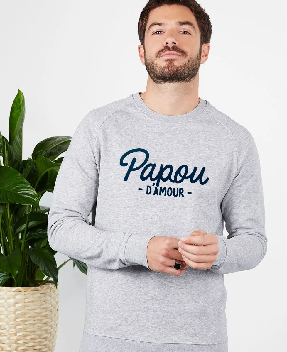 Sweatshirt homme Papou d'amour